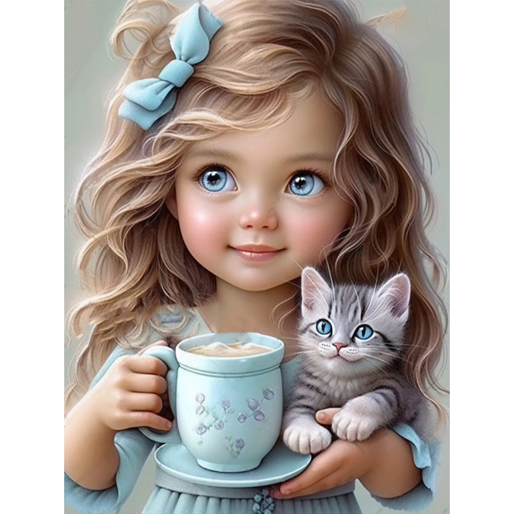 Diamond Painting - Full Round - sweet girl (30*40CM)