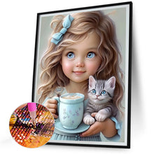 Load image into Gallery viewer, Diamond Painting - Full Round - sweet girl (30*40CM)
