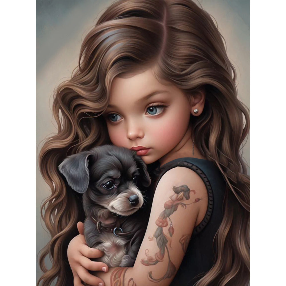 Diamond Painting - Full Round - sweet girl (30*40CM)