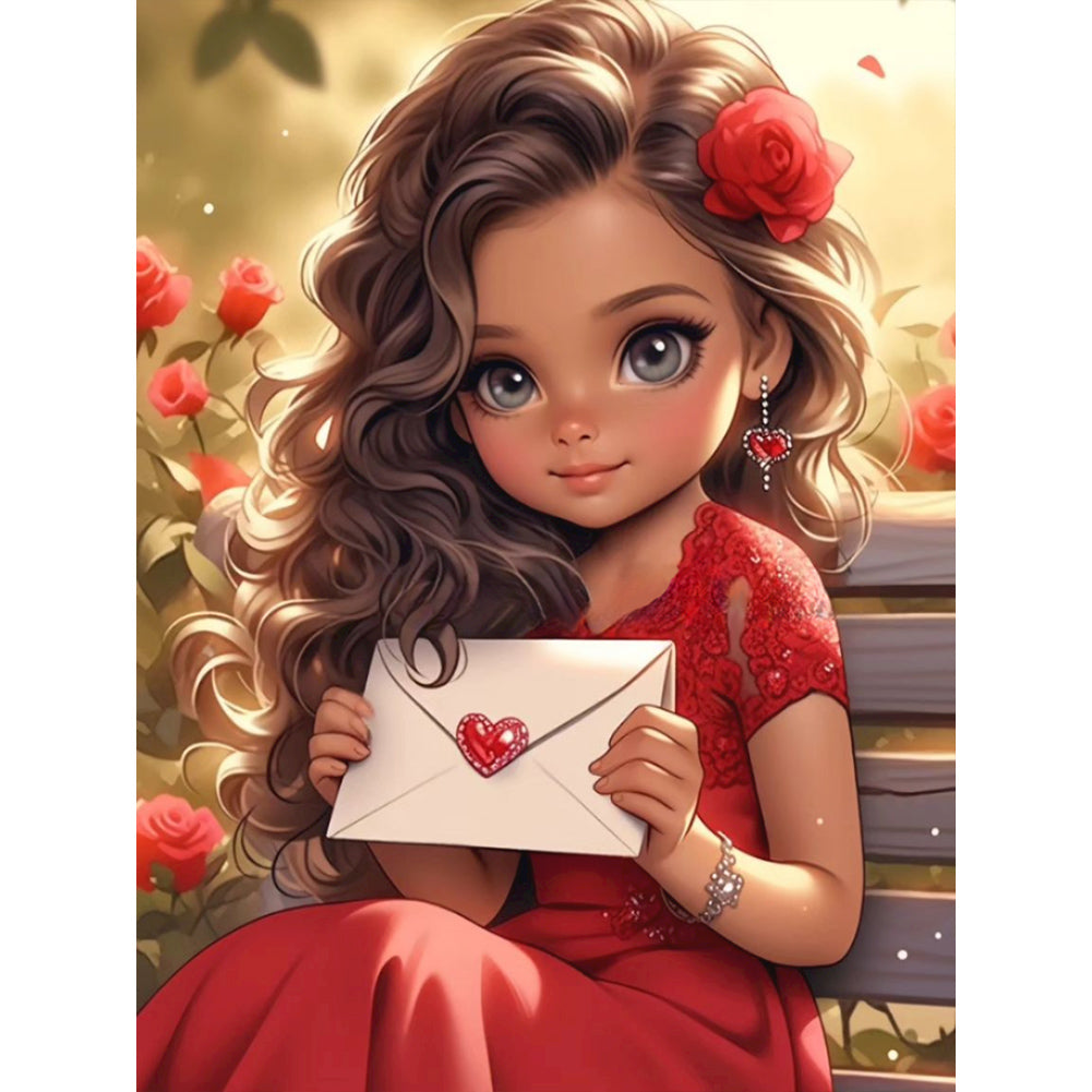Diamond Painting - Full Round - sweet girl (30*40CM)