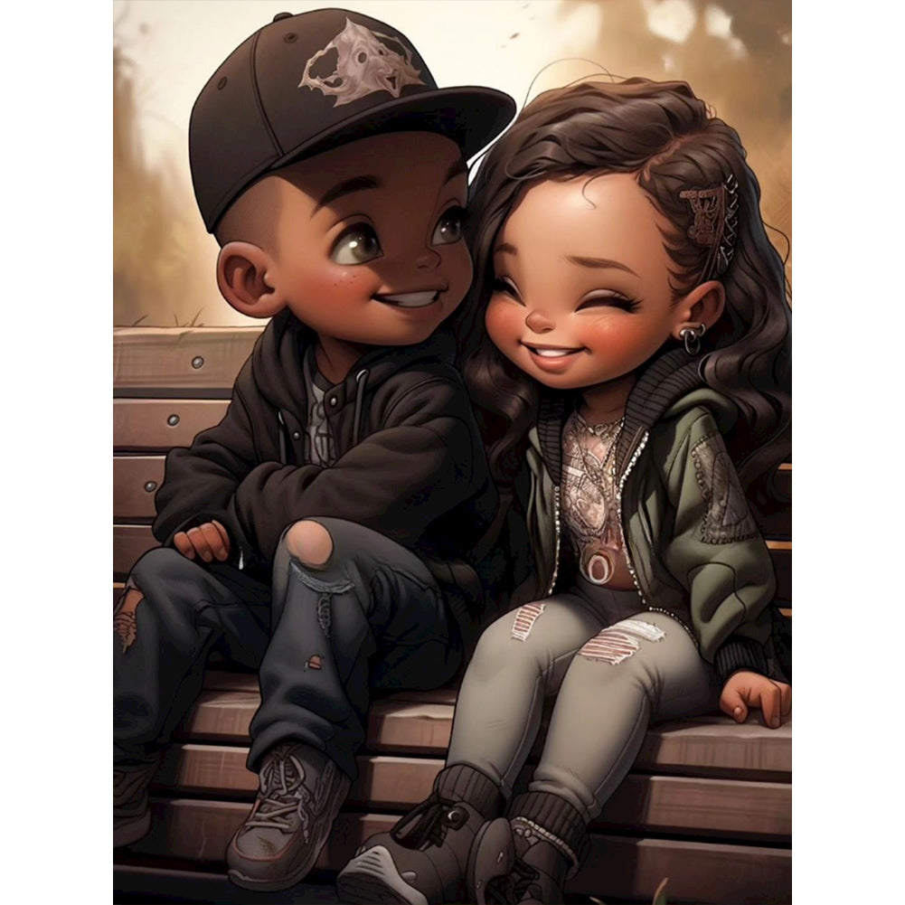 Diamond Painting - Full Round - sweet couple (30*40CM)