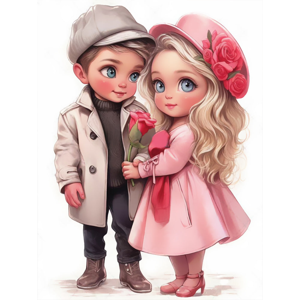 Diamond Painting - Full Round - sweet couple (30*40CM)