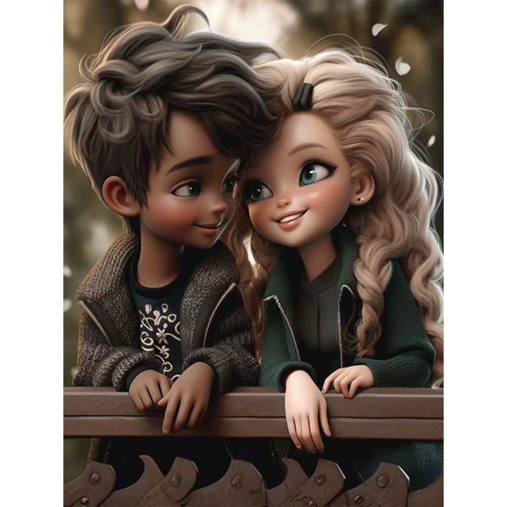 Diamond Painting - Full Round - sweet couple (30*40CM)