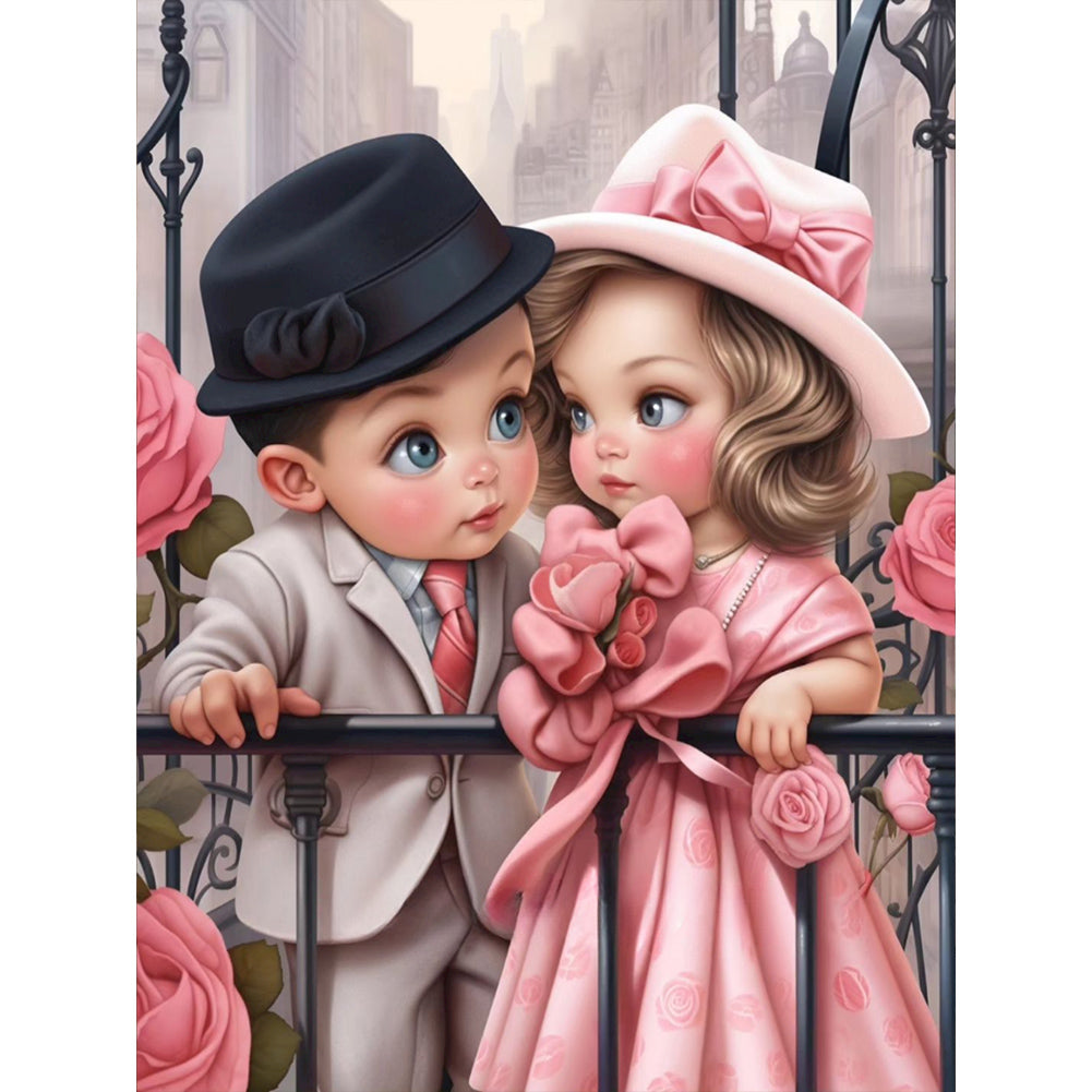 Diamond Painting - Full Round - sweet couple (30*40CM)