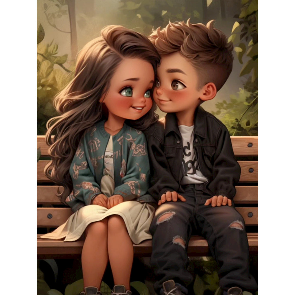 Diamond Painting - Full Round - sweet couple (30*40CM)