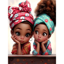 Load image into Gallery viewer, Diamond Painting - Full Round - sweet sisters (30*40CM)
