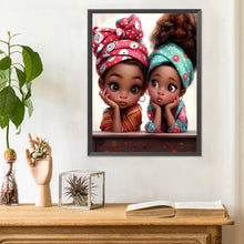Load image into Gallery viewer, Diamond Painting - Full Round - sweet sisters (30*40CM)
