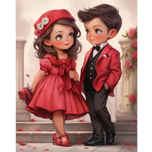 Load image into Gallery viewer, Diamond Painting - Full Round - sweet couple (40*50CM)
