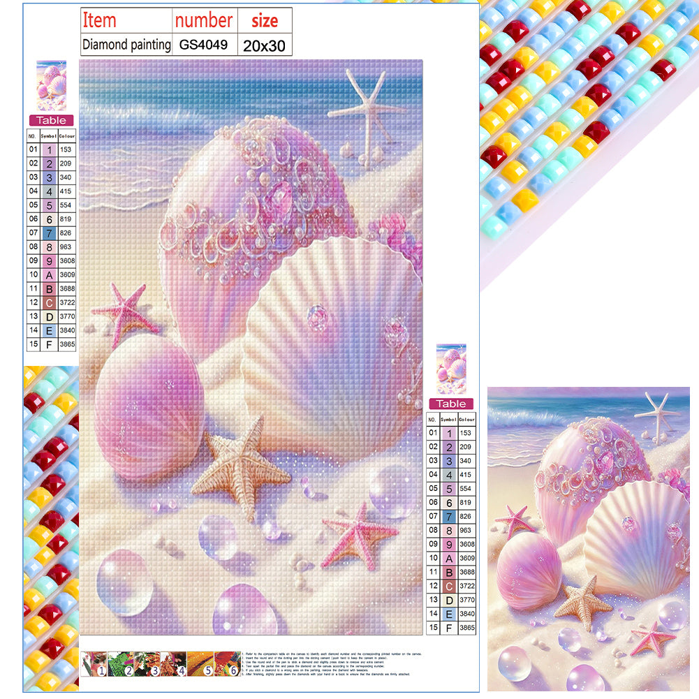 Diamond Painting - Full Square - beach shells (20*30CM)