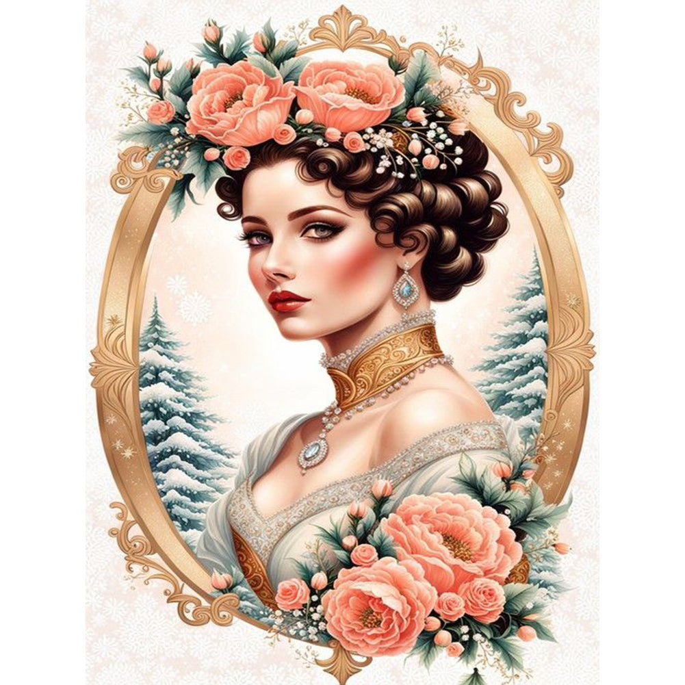 Diamond Painting - Full Round - noble lady (30*40CM)