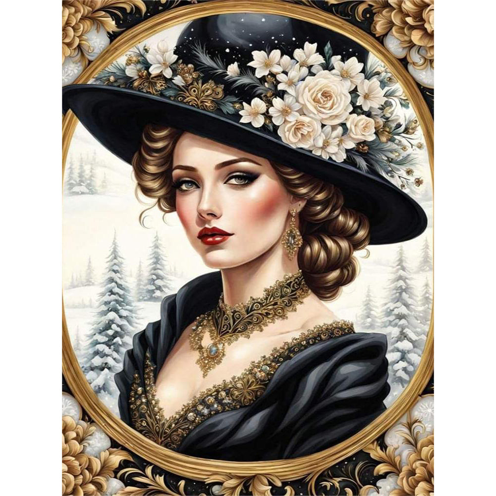 Diamond Painting - Full Round - noble lady (30*40CM)