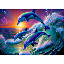 Load image into Gallery viewer, Diamond Painting - Full Square - dolphin (70*50CM)
