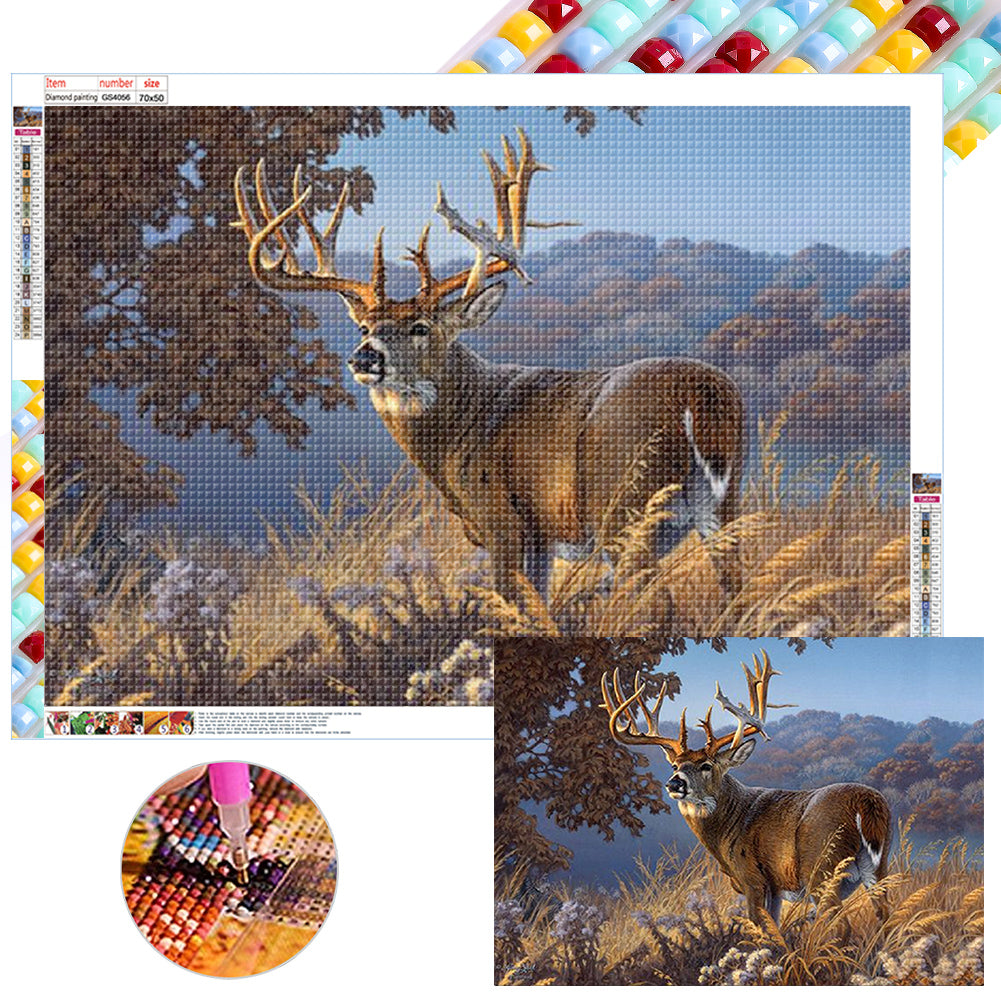 Diamond Painting - Full Square - reindeer (70*50CM)