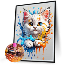 Load image into Gallery viewer, Diamond Painting - Full Square - Colorful Ink Cat (30*40CM)
