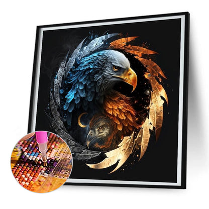 Diamond Painting - Full Round - Ice Fire Eagle (30*30CM)
