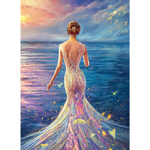 Load image into Gallery viewer, AB Diamond Painting - Full Round - Princess in seaside fishtail skirt (40*55CM)
