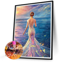Load image into Gallery viewer, AB Diamond Painting - Full Round - Princess in seaside fishtail skirt (40*55CM)
