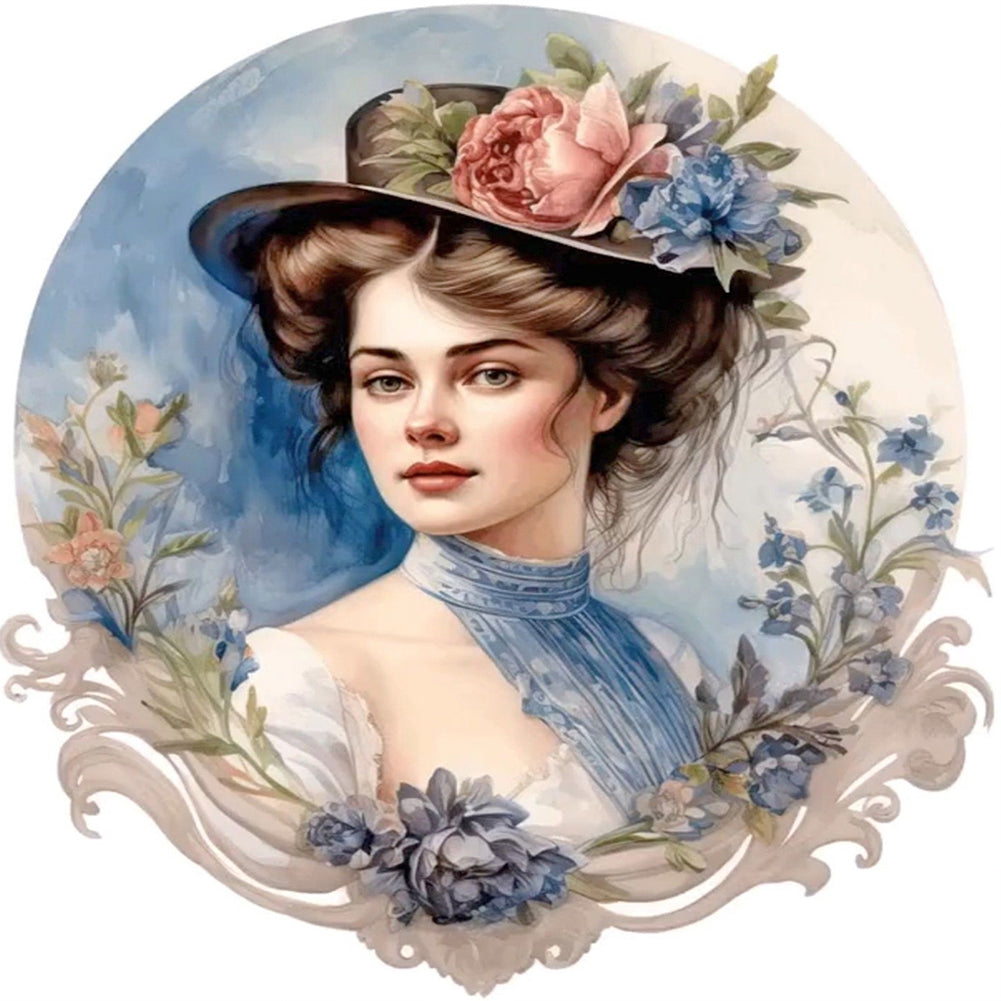 Diamond Painting - Full Round - French elegant lady (30*30CM)