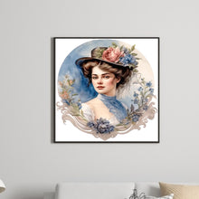 Load image into Gallery viewer, Diamond Painting - Full Round - French elegant lady (30*30CM)
