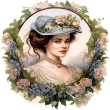 Load image into Gallery viewer, Diamond Painting - Full Round - French elegant lady (30*30CM)
