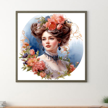 Diamond Painting - Full Round - French elegant lady (30*30CM)