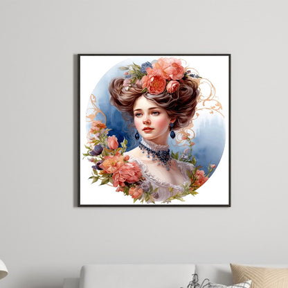 Diamond Painting - Full Round - French elegant lady (30*30CM)