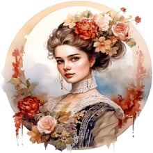 Load image into Gallery viewer, Diamond Painting - Full Round - French elegant lady (30*30CM)
