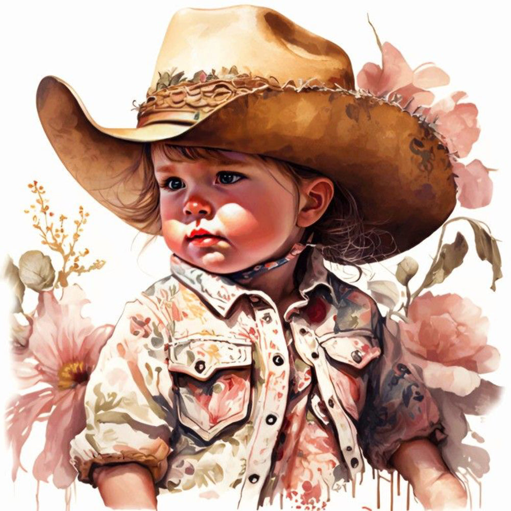Diamond Painting - Full Round - western cowboy doll (30*30CM)