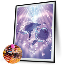 Load image into Gallery viewer, Diamond Painting - Full Square - Dream love dolphin (40*50CM)

