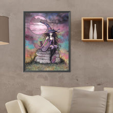 Load image into Gallery viewer, Diamond Painting - Full Round - Witch under the moon (30*40CM)
