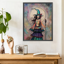 Load image into Gallery viewer, Diamond Painting - Full Round - Witch under the moon (30*40CM)
