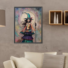 Load image into Gallery viewer, Diamond Painting - Full Round - Witch under the moon (30*40CM)
