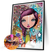 Load image into Gallery viewer, Diamond Painting - Full Round - pencil drawing girl (40*50CM)
