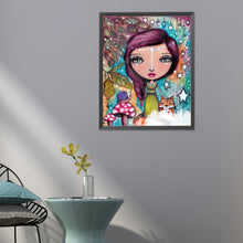 Load image into Gallery viewer, Diamond Painting - Full Round - pencil drawing girl (40*50CM)

