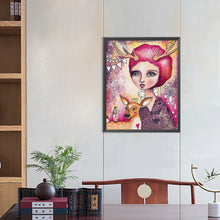 Load image into Gallery viewer, Diamond Painting - Full Round - pencil drawing girl (40*50CM)
