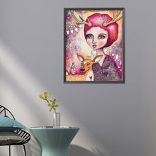 Load image into Gallery viewer, Diamond Painting - Full Round - pencil drawing girl (40*50CM)
