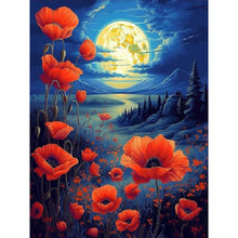 Load image into Gallery viewer, Diamond Painting - Full Round - Poppies under the moonlight (30*40CM)
