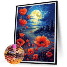 Load image into Gallery viewer, Diamond Painting - Full Round - Poppies under the moonlight (30*40CM)
