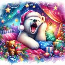 Load image into Gallery viewer, Diamond Painting - Full Round - White bear waking up (40*40CM)
