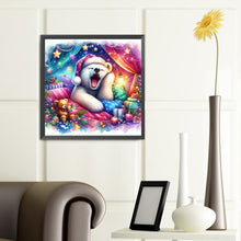 Load image into Gallery viewer, Diamond Painting - Full Round - White bear waking up (40*40CM)
