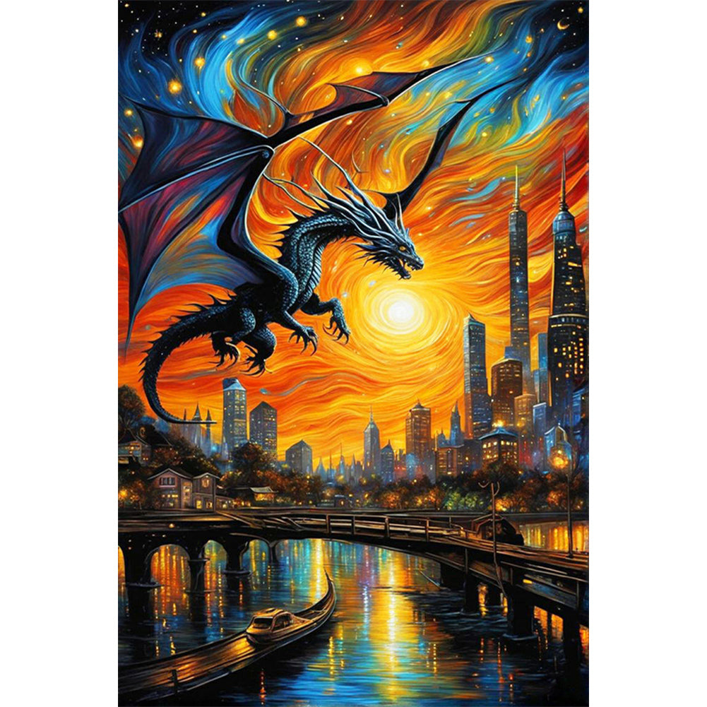 Diamond Painting - Full Round - flying dragon (40*60CM)