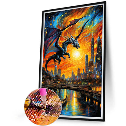 Diamond Painting - Full Round - flying dragon (40*60CM)
