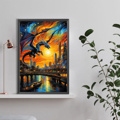 Diamond Painting - Full Round - flying dragon (40*60CM)