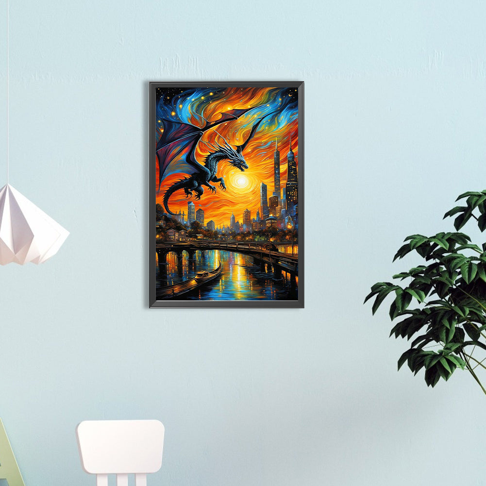 Diamond Painting - Full Round - flying dragon (40*60CM)