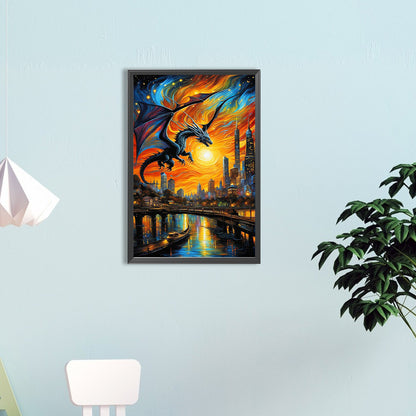 Diamond Painting - Full Round - flying dragon (40*60CM)