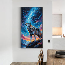 Load image into Gallery viewer, Diamond Painting - Full Round - Wolf under the night sky (40*70CM)
