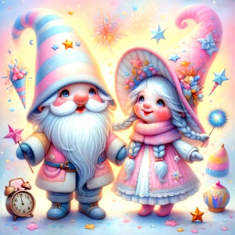 Diamond Painting - Full Round - A pair of goblins (30*30CM)