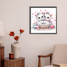 Load image into Gallery viewer, Diamond Painting - Full Round - pair of white cats (30*30CM)
