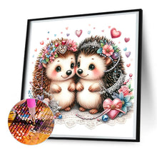 Load image into Gallery viewer, Diamond Painting - Full Round - pair of hedgehogs (30*30CM)
