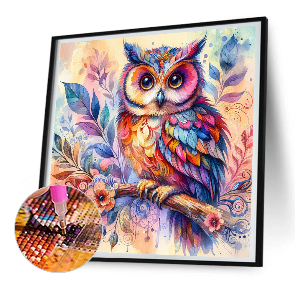 Diamond Painting - Full Round - owl (30*30CM)
